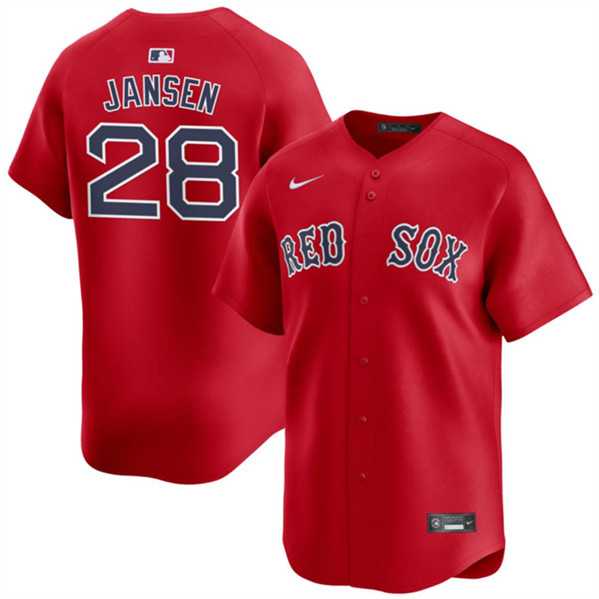 Men%27s Boston Red Sox #28 Danny Jansen Red 2024 Alternate Limited Stitched Baseball Jersey Dzhi
